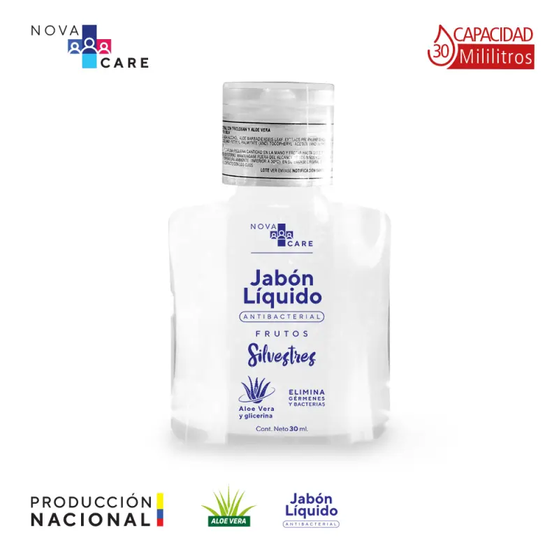 JABÓN LÍQUIDO ANTIBACTERIAL FRUTOS SILVESTRES 30 ML.