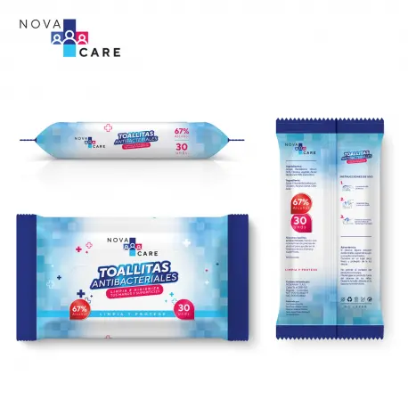 TOALLITAS ANTIBACTERIALES ALCOHOL 67% 2