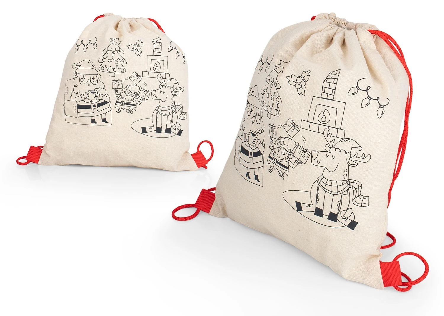 Morral para Colorear Santa 3
