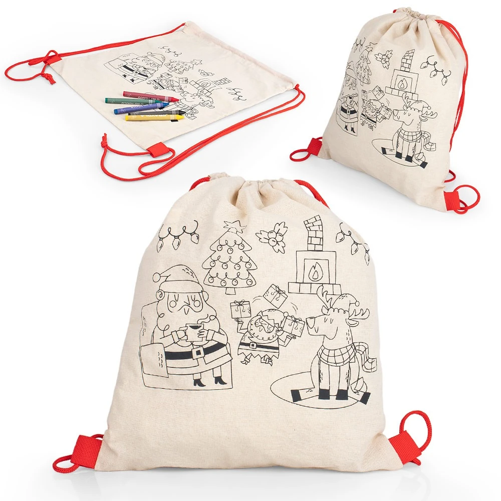 Morral para Colorear Santa 4