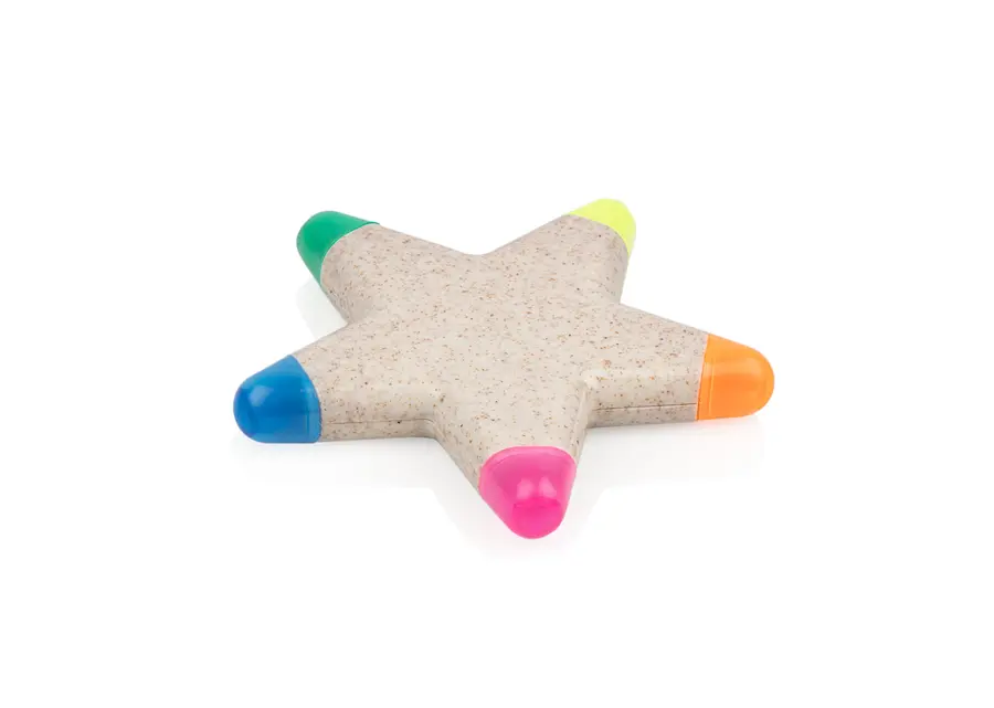 Resaltador Star Trigo personalizado con logo - Promall Colombia