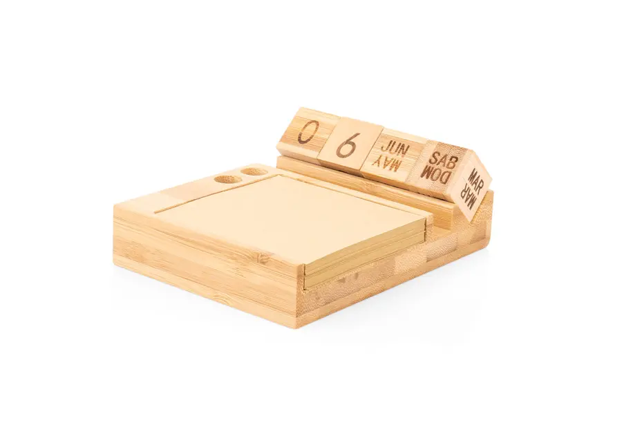 Memo Calendario Bambú personalizado con logo - Promall Colombia
