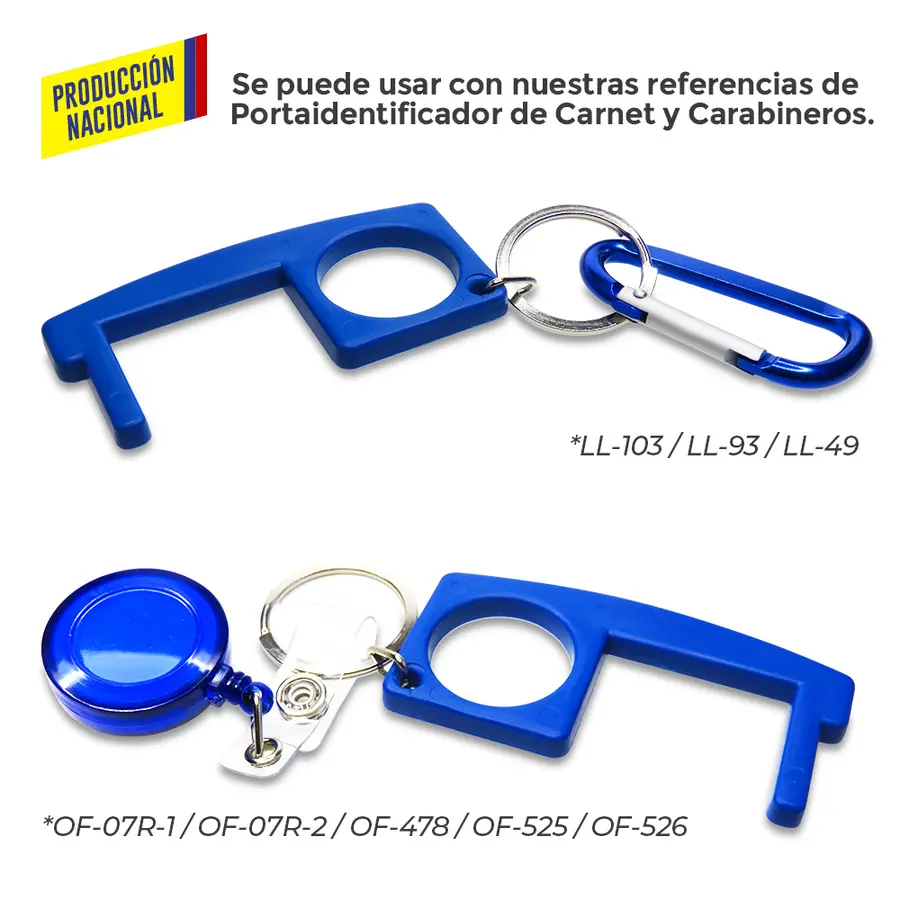 LLAVERO PLÁSTICO MULTIUSOS ANTICONTACTO - PRODUCCIÓN NACIONAL 15