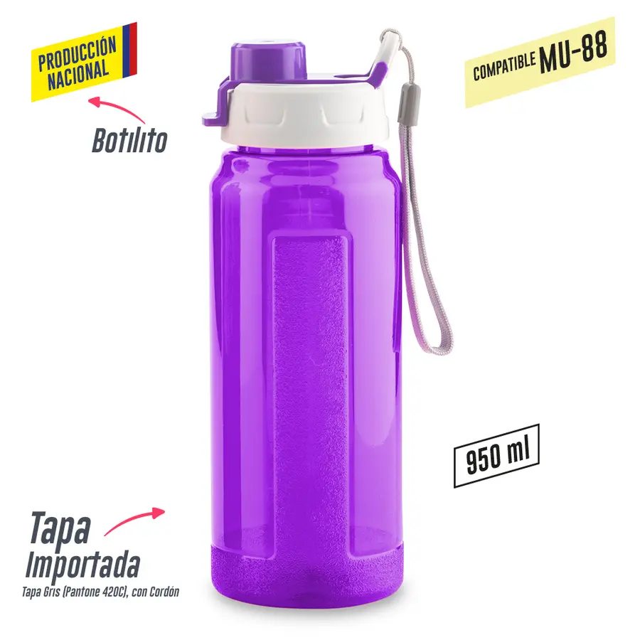 Botilito Plástico Galaxy 900 ml - Producción Nacional 11