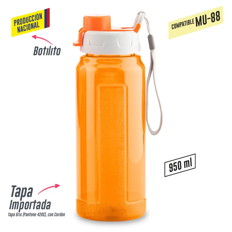 Botilito Plástico Galaxy 900 ml - Producción Nacional 12
