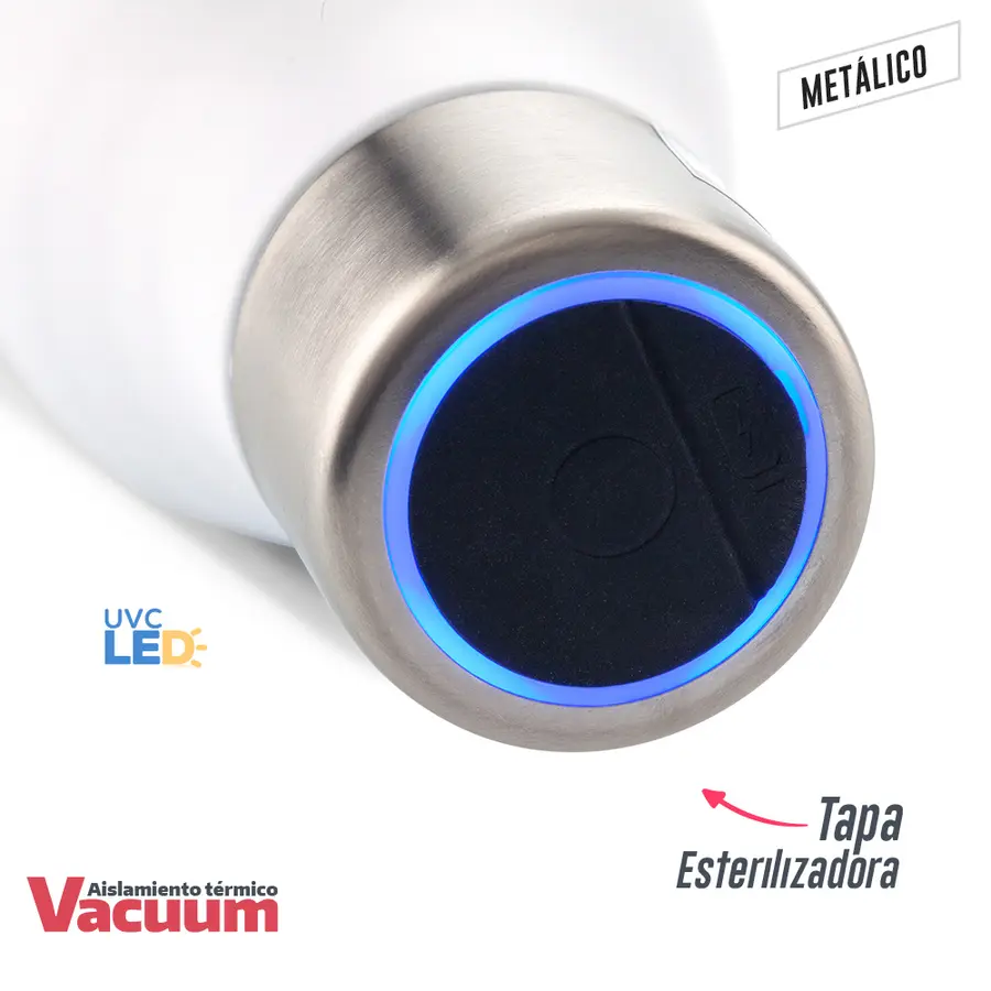 Botilito Metálico UV-C Clean 500ml 9