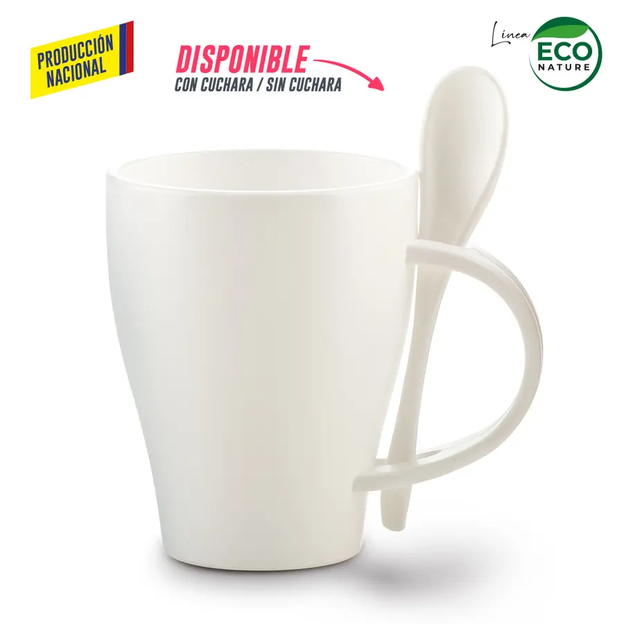 MUG PLÁSTICO CON CUCHARA TIFFANY 350ML - PRODUCCIÓN NACIONAL 13