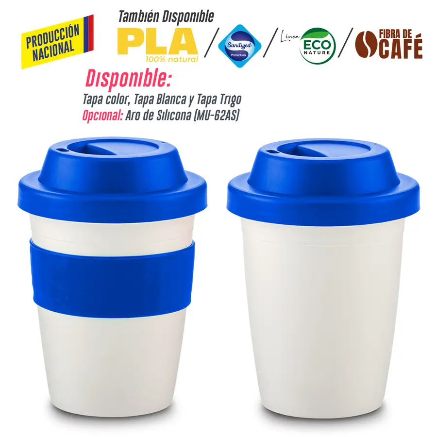 MUG PLÁSTICO COFFEE PLUS 12OZ- PRODUCCIÓN NACIONA 12
