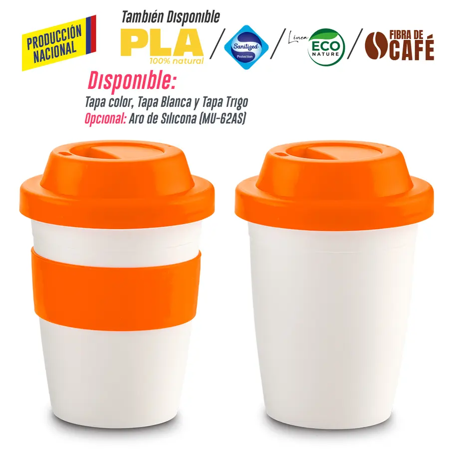 MUG PLÁSTICO COFFEE PLUS 12OZ- PRODUCCIÓN NACIONA 13