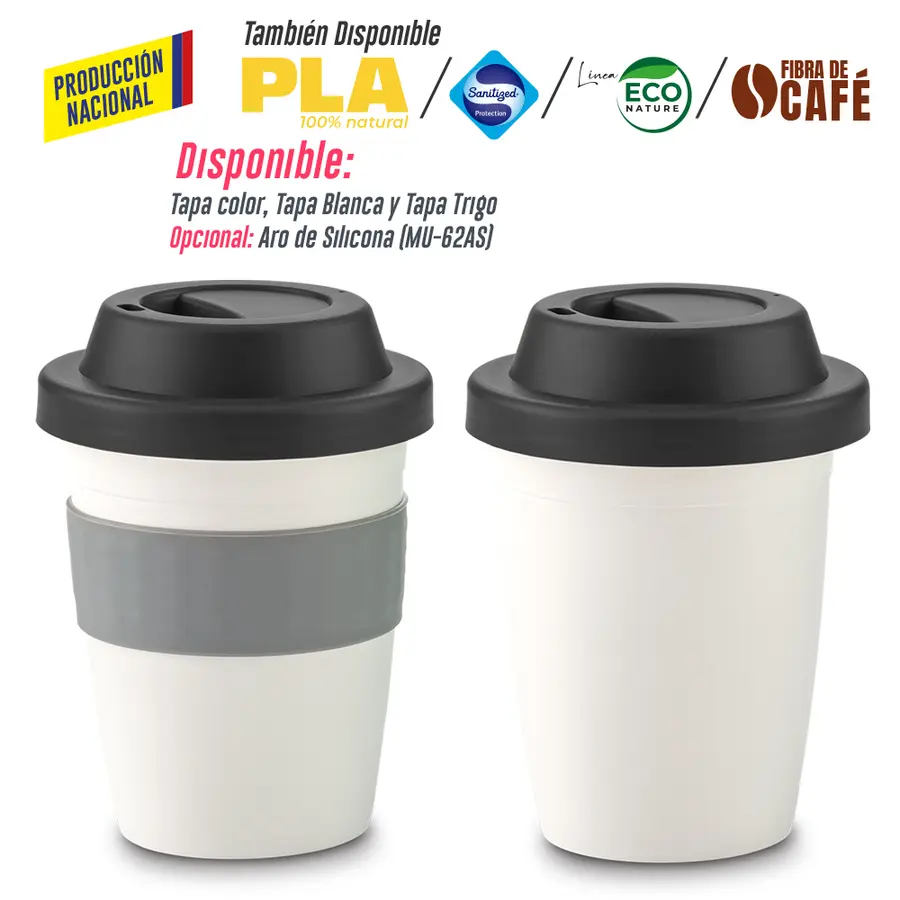 MUG PLÁSTICO COFFEE PLUS 12OZ- PRODUCCIÓN NACIONA 14