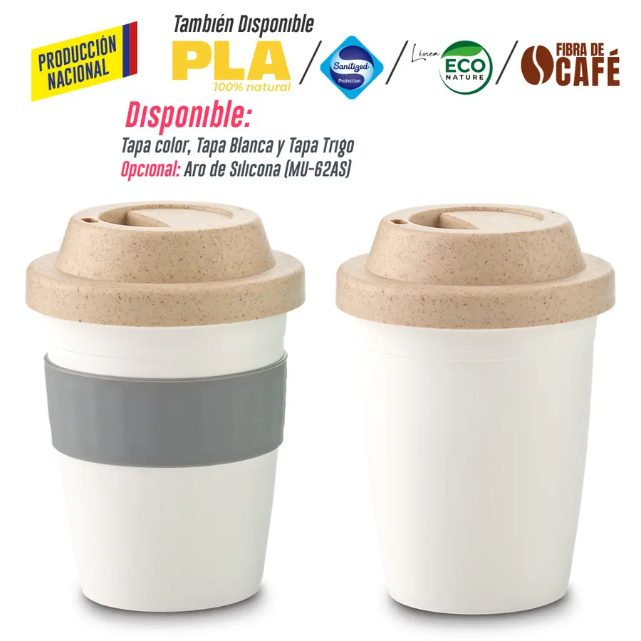 MUG PLÁSTICO COFFEE PLUS 12OZ- PRODUCCIÓN NACIONA 18