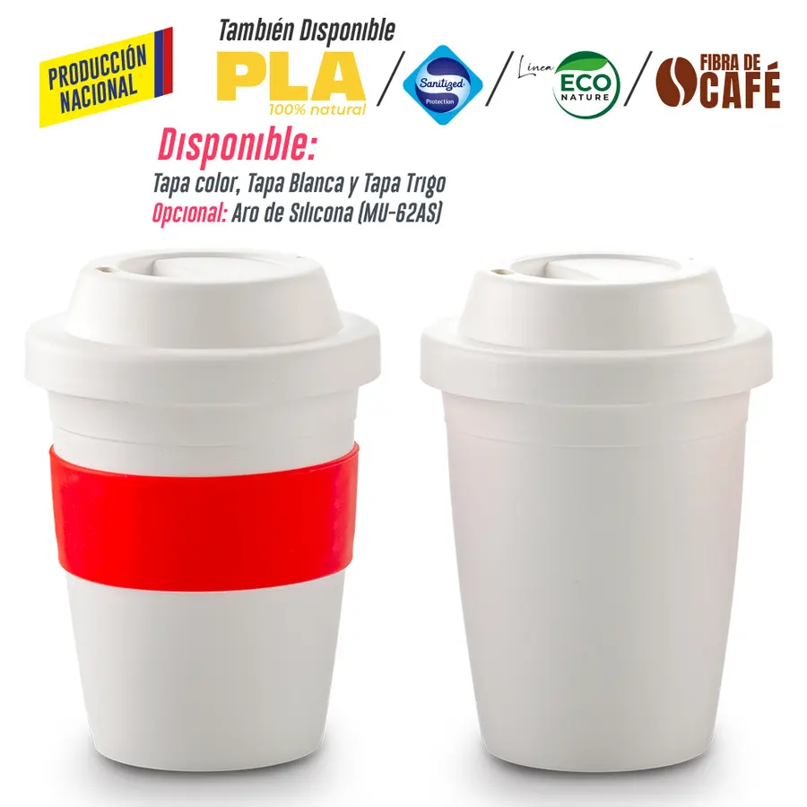 MUG PLÁSTICO COFFEE PLUS 12OZ- PRODUCCIÓN NACIONA 9