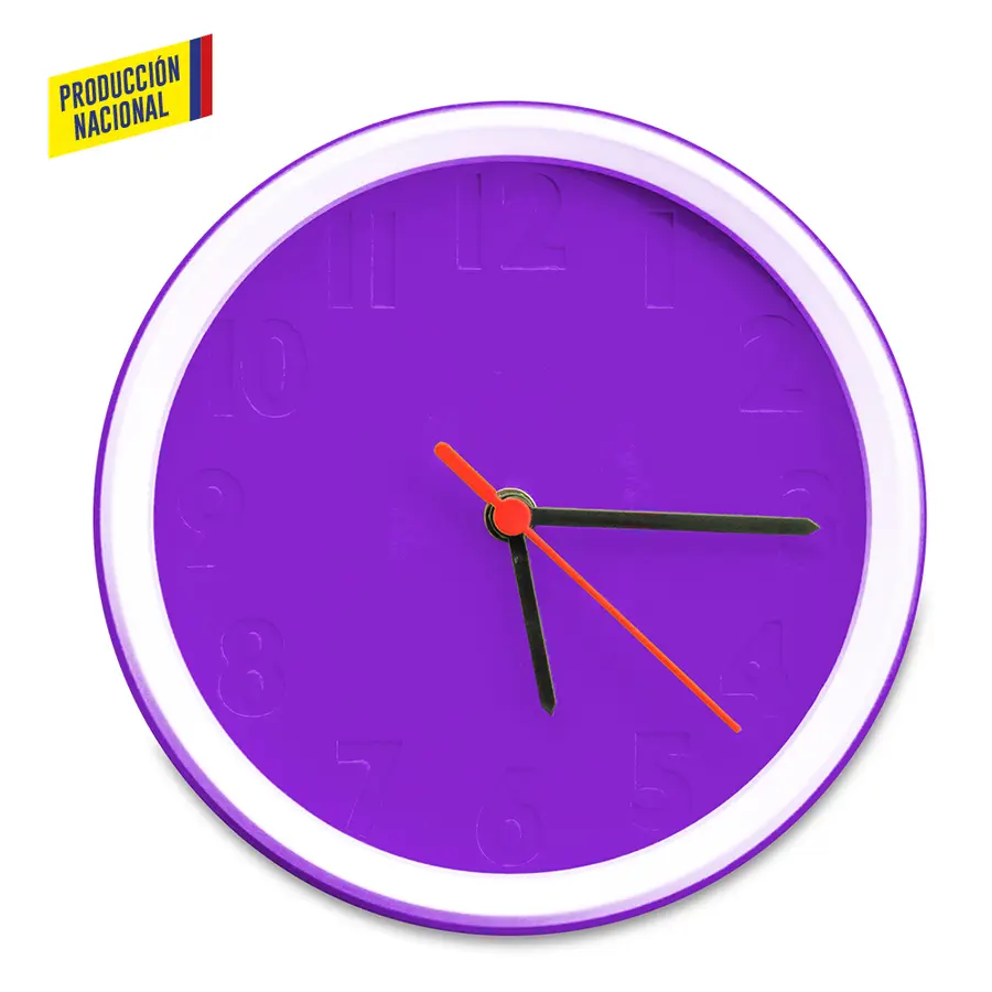 RELOJ DE PARED COLORS - PRODUCCIÓN NACIONAL 12