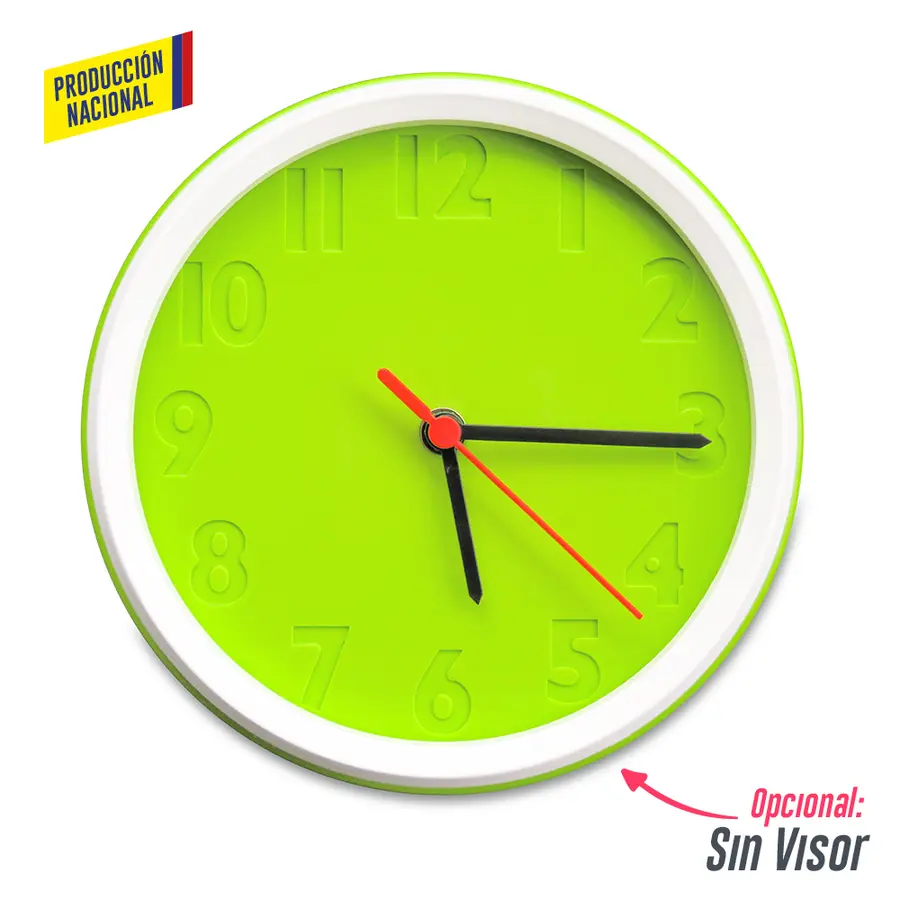 RELOJ DE PARED COLORS - PRODUCCIÓN NACIONAL 15