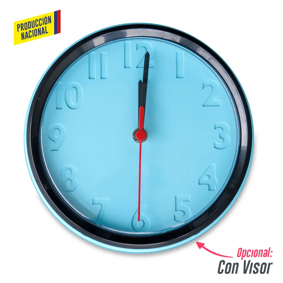 RELOJ DE PARED COLORS - PRODUCCIÓN NACIONAL 9