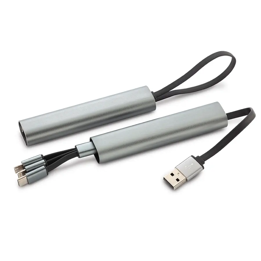 Cable Multicargador Tyler personalizado con logo - Promall Colombia