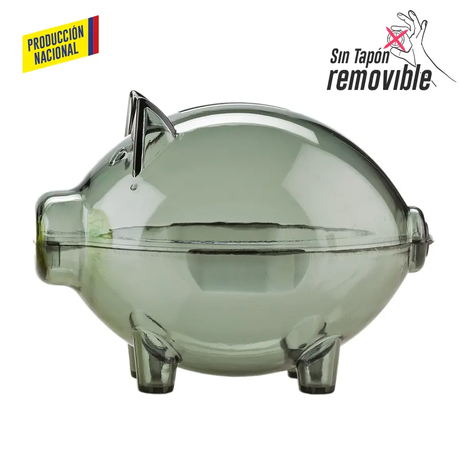 Alcancía Mini Cerdito Cristal- Producción Nacional 11