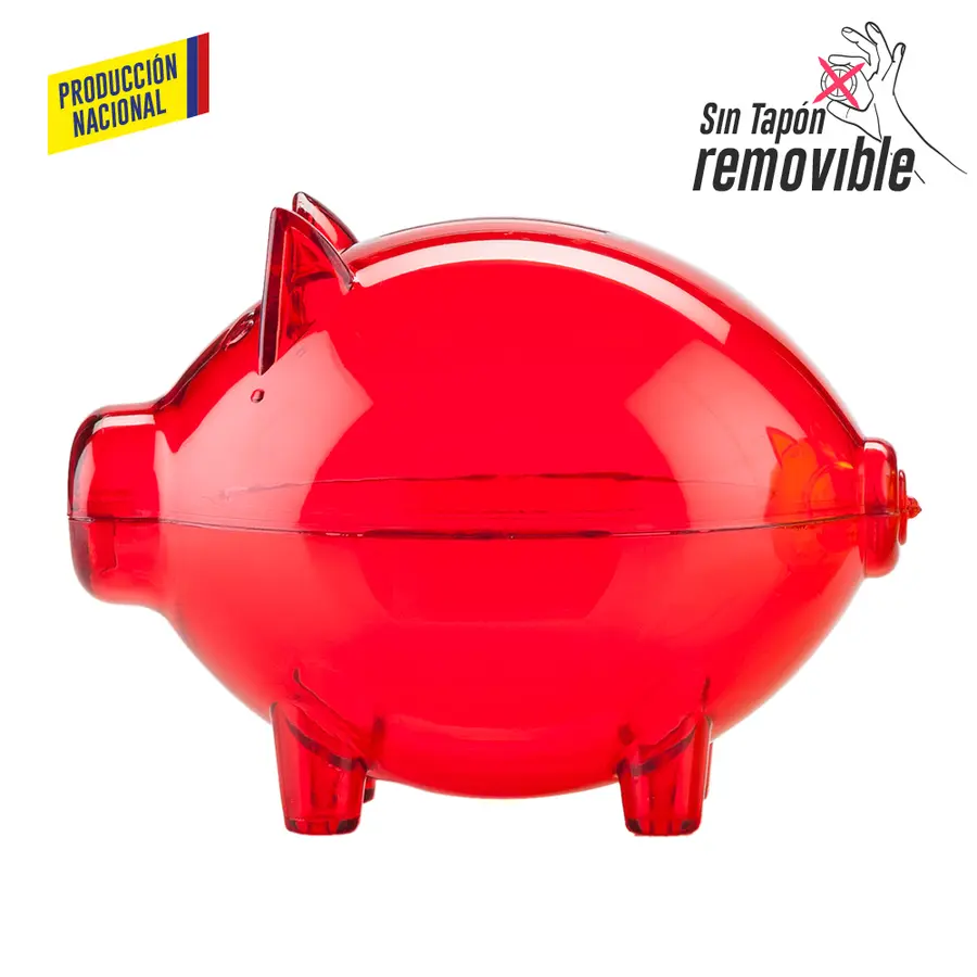 Alcancía Mini Cerdito Cristal- Producción Nacional 12
