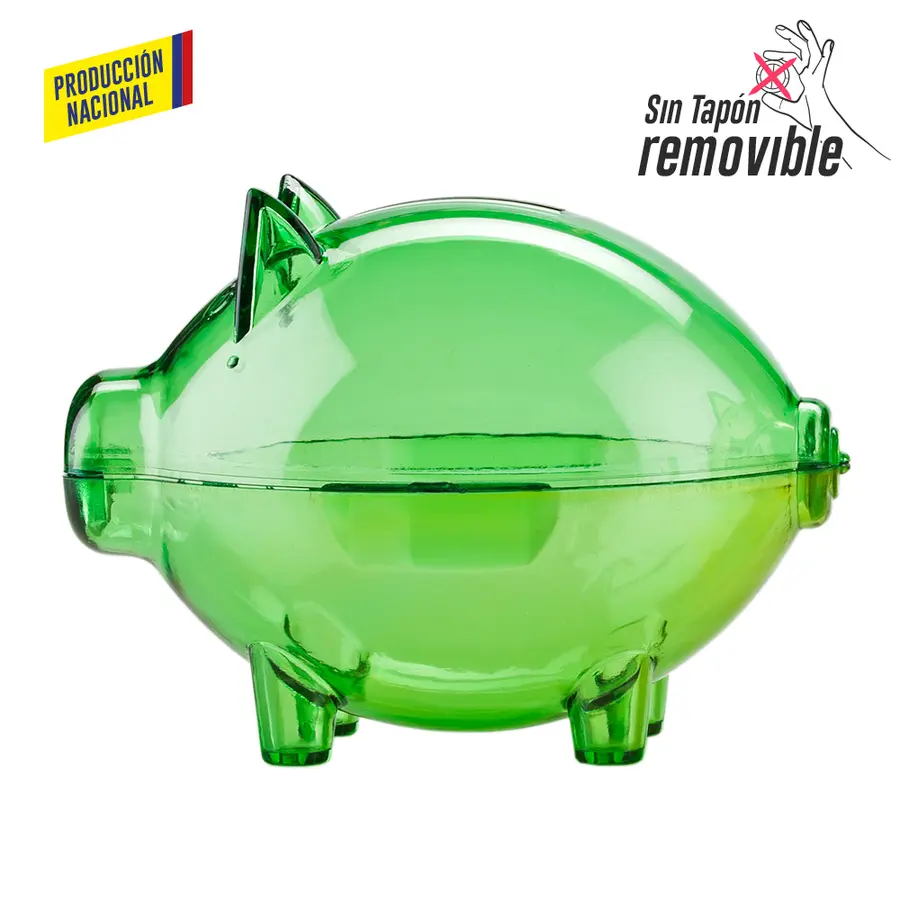 Alcancía Mini Cerdito Cristal- Producción Nacional 13