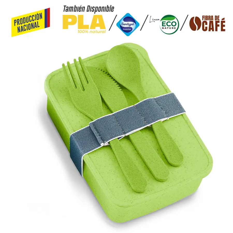 Portacomidas con Cubiertos Eco Square II -Prod Nal 9