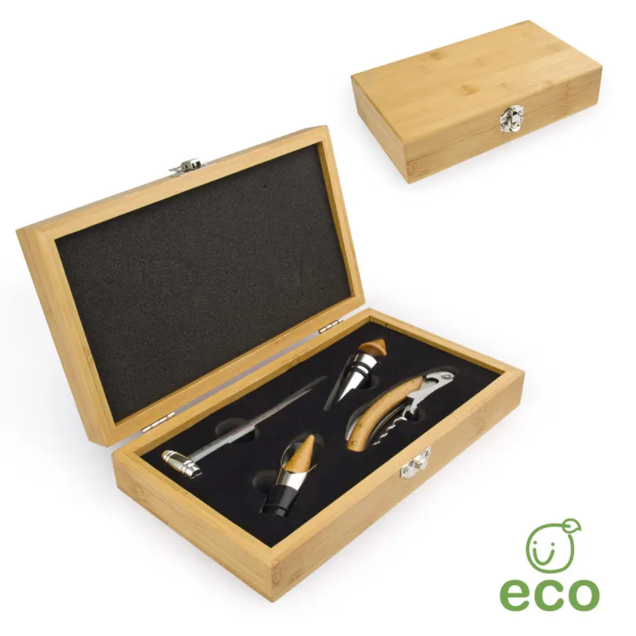 Caja de Bambú 4 Accesorios 9