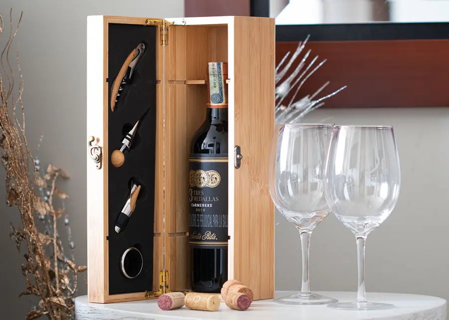 Caja de Bamboo para una Botella 10