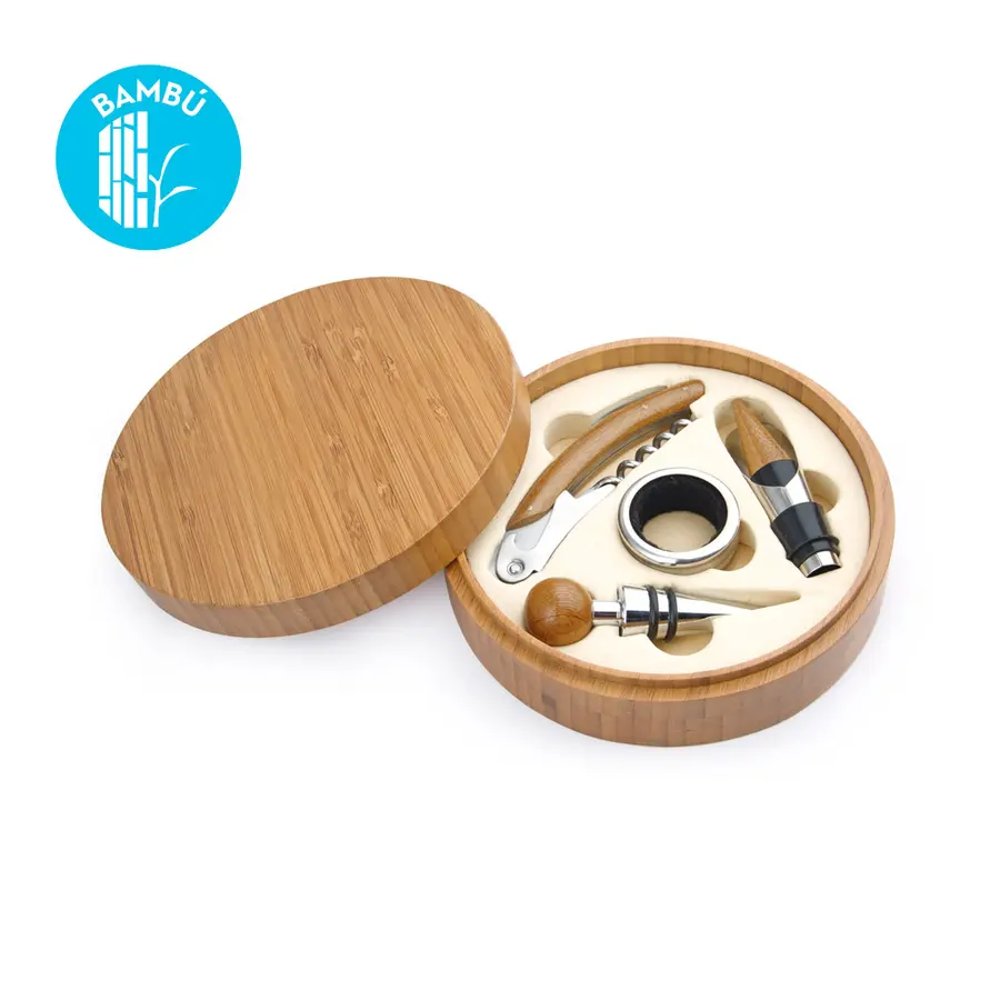 Caja Circular en Bamboo 8