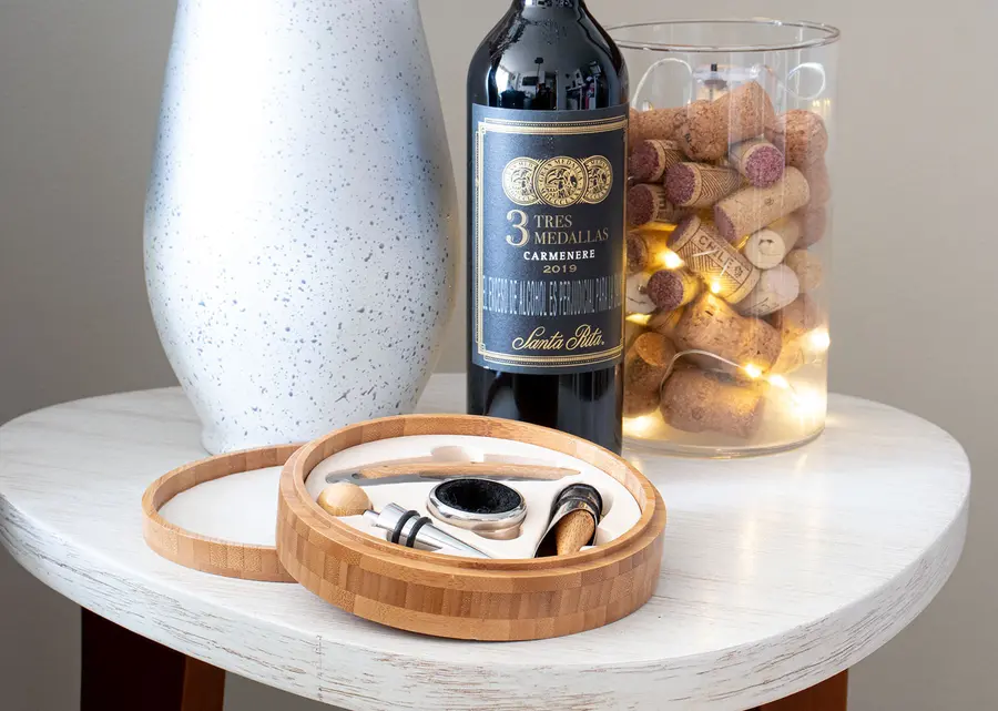 Caja Circular en Bamboo 9