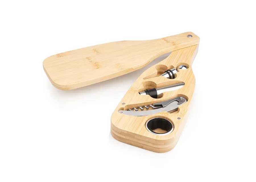 Set de vino Bottle Bamboo 2