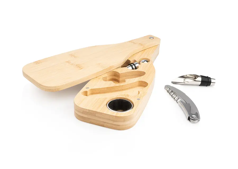 Set de vino Bottle Bamboo 3