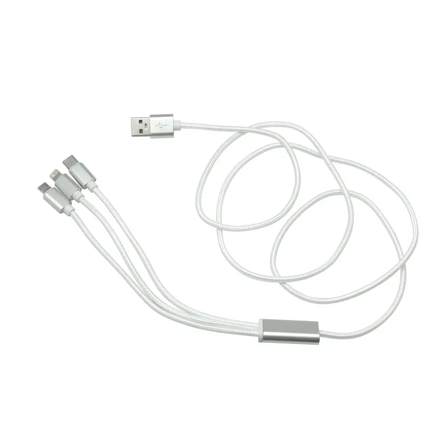 Cable con adaptador "MADISON" personalizado con logo - Promall Colombia