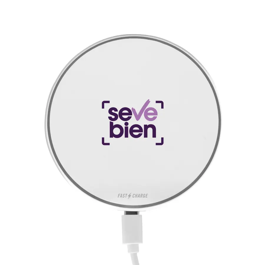 Cargador inalámbrico "DISCO" personalizado con logo - Promall Colombia