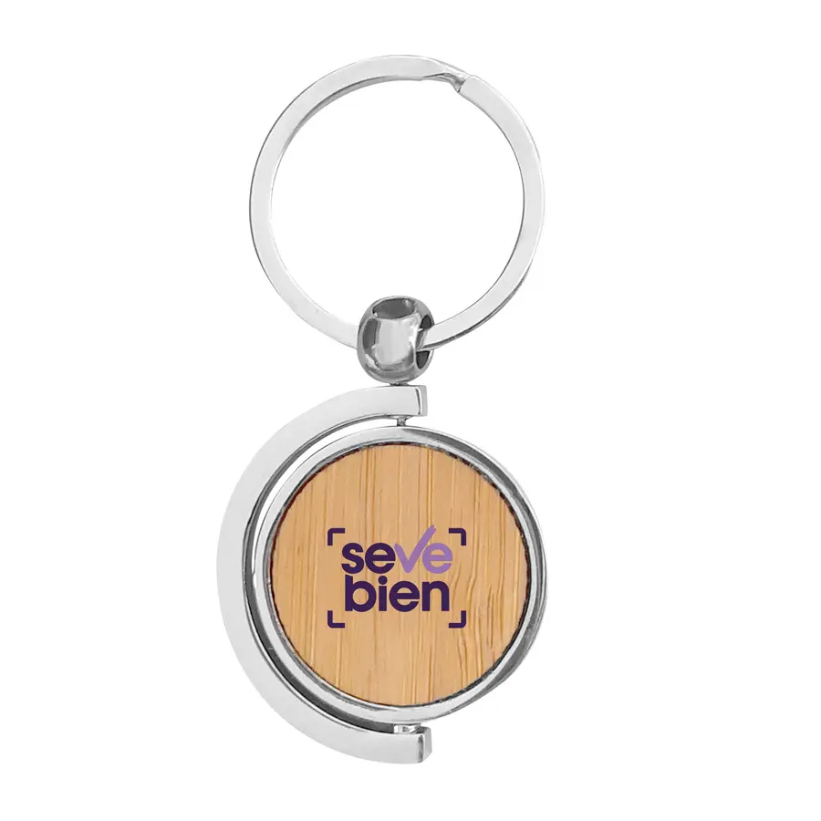 Llavero de bambú SPIN
