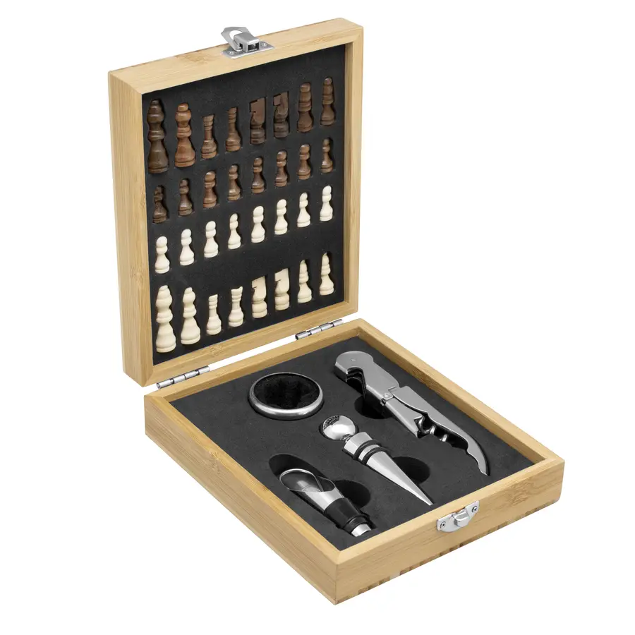 Set de vino con juego de ajedrez CHESSY 16