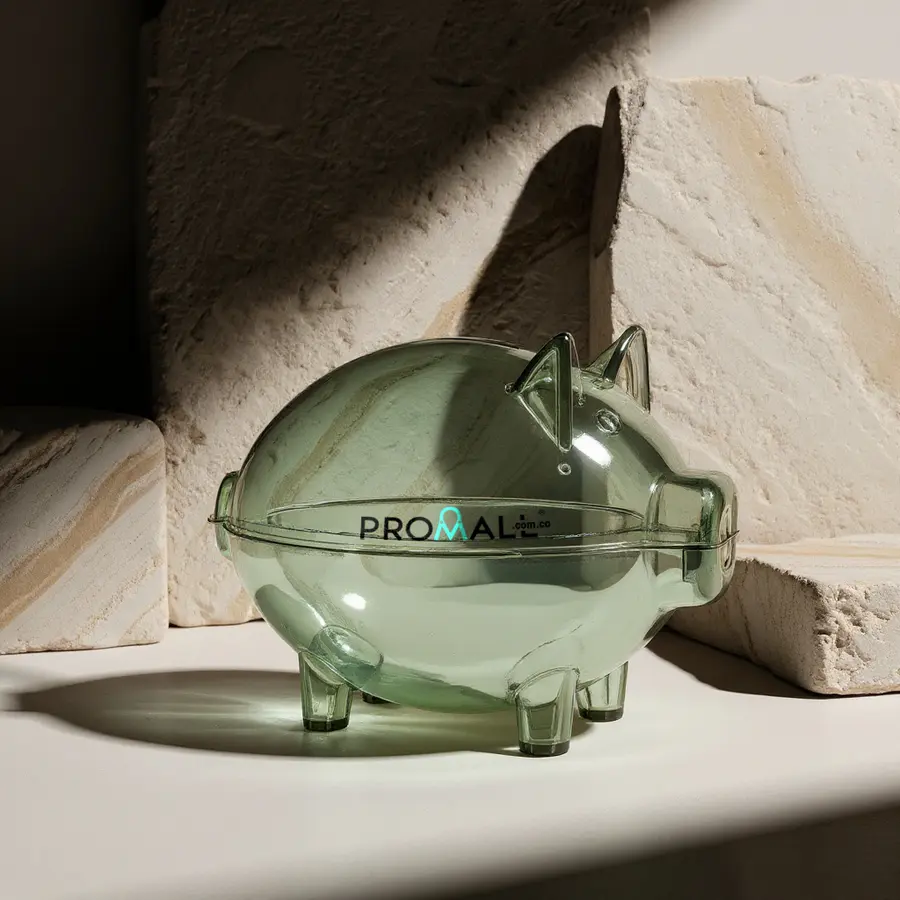 Alcancia Mini Cerdito Cristal- Producción Nacional