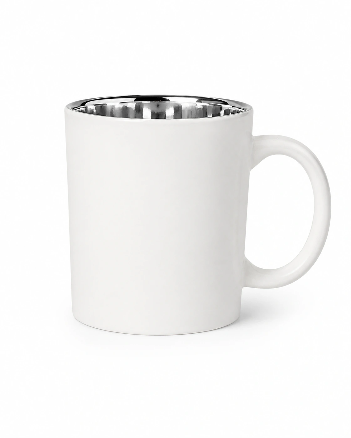 Mug Blanco con Interior Metálico 5