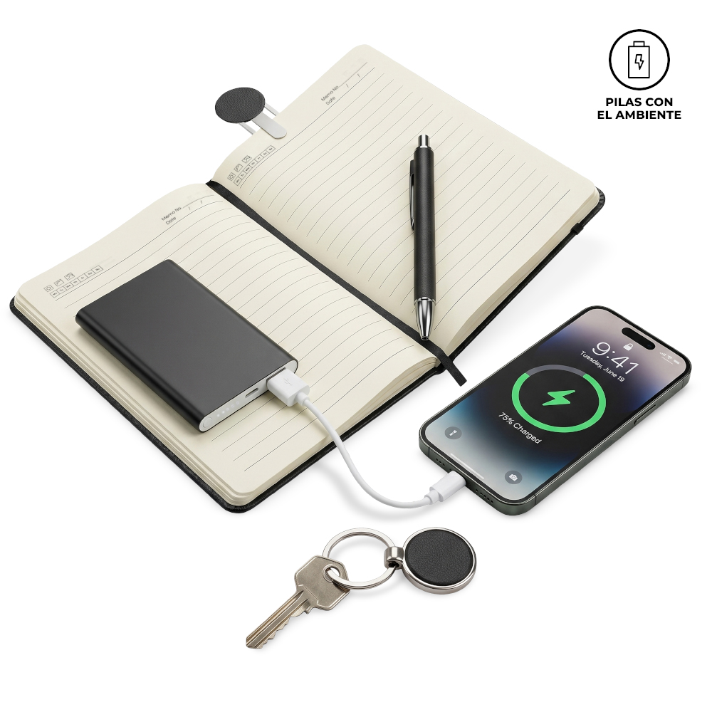 Set Ejecutivo con Libreta y Batería Externa