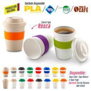 MUG PLASTICO COFFEE PLUS 12OZ- PRODUCCION NACIONA