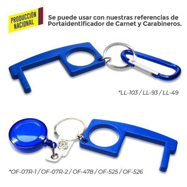 LLAVERO PLASTICO MULTIUSOS ANTICONTACTO - PRODUCCION NACIONAL